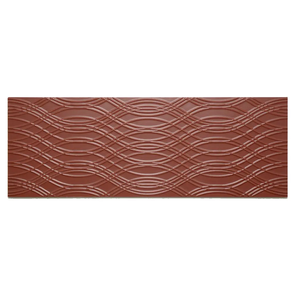 Wandfliese Dekor Villeroy & Boch E1965 1227 CO31 Stripe & Wave rot 25x70 cm I.Sorte