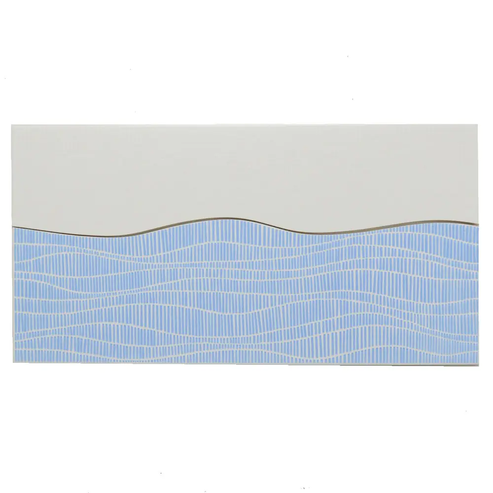 Wandfliese Dekor Steuler Design E1335 26152 Oceans Five blau weiß 25x50 cm I.Sorte