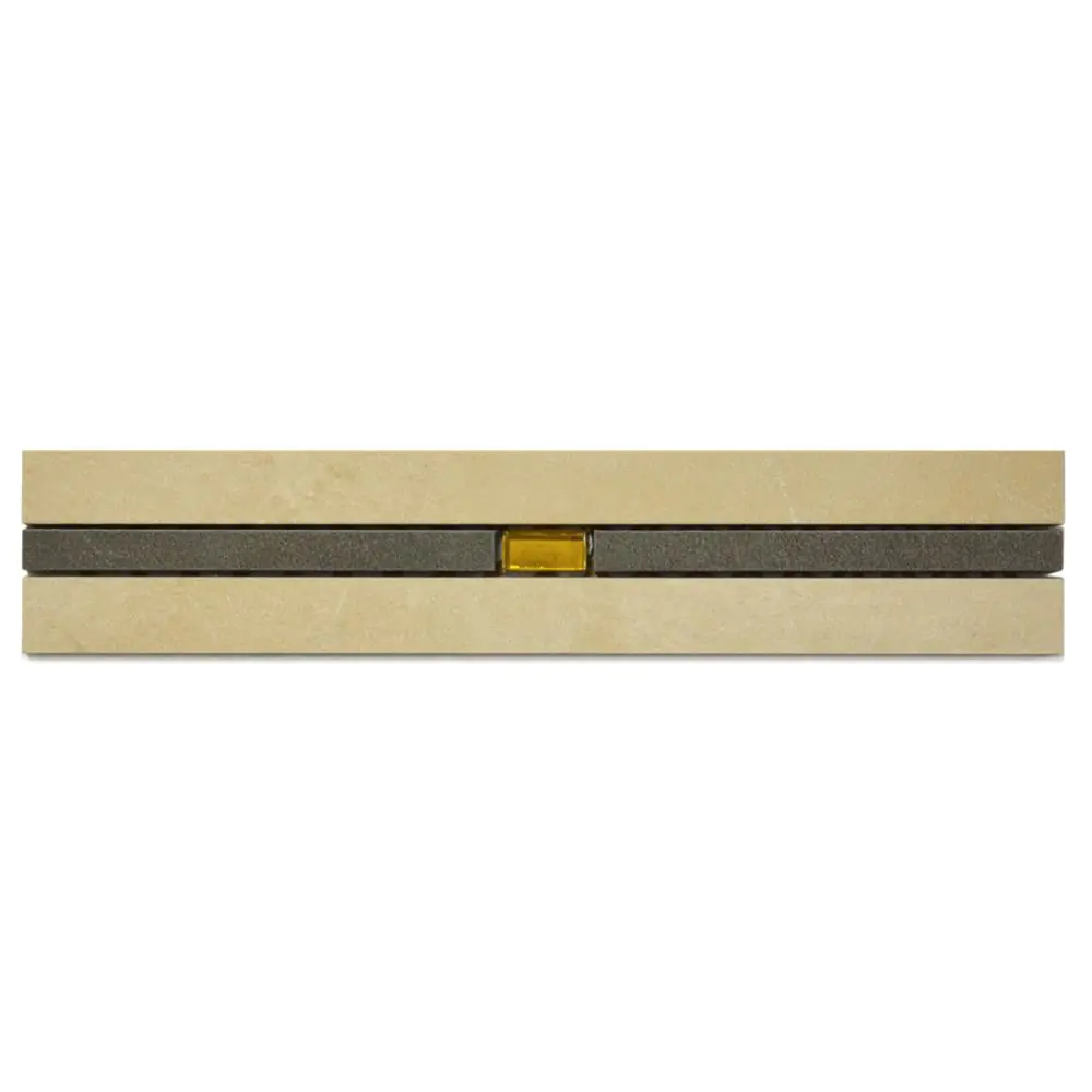 Bordüre Agrob Buchtal Nr.47 229150 beige grau 6x30 cm I.Sorte