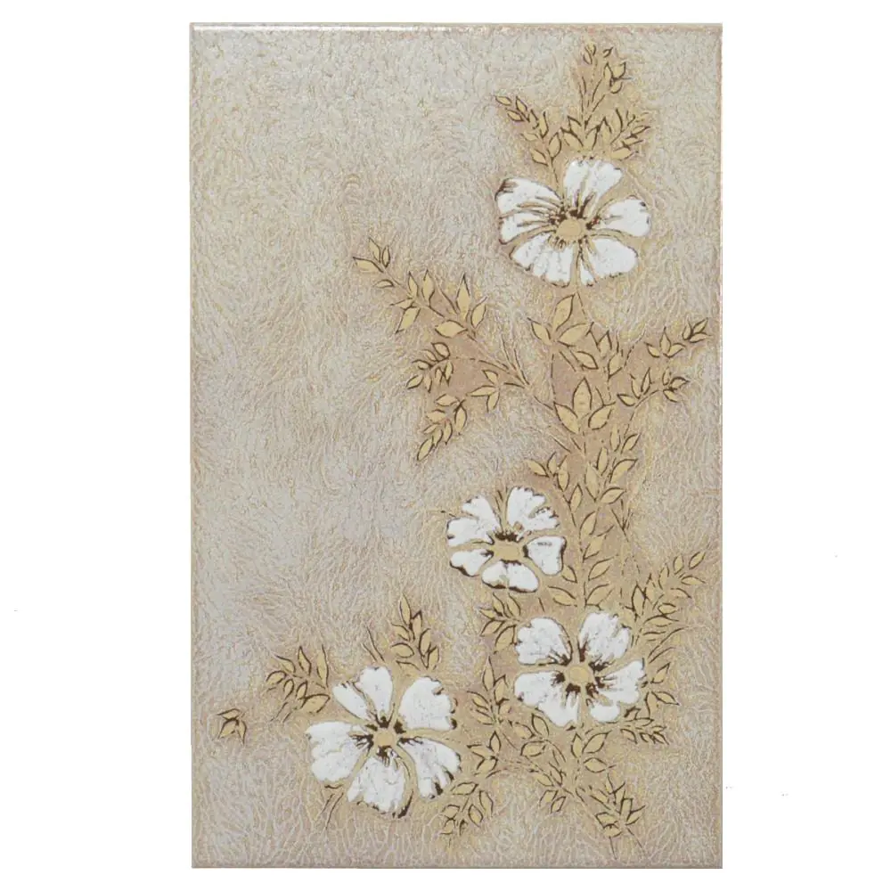 Wandfliese Dekor Iris Ceramica E2647 Finlandia beige braun Blumen 20x30 cm I.Sorte