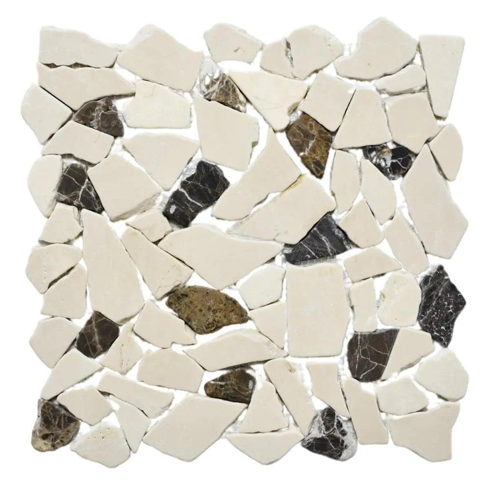 Mosaik Princess Ceramic E4482 PEBBLE4-MIX creme weiß anthrazit 30,5x30,5 cm