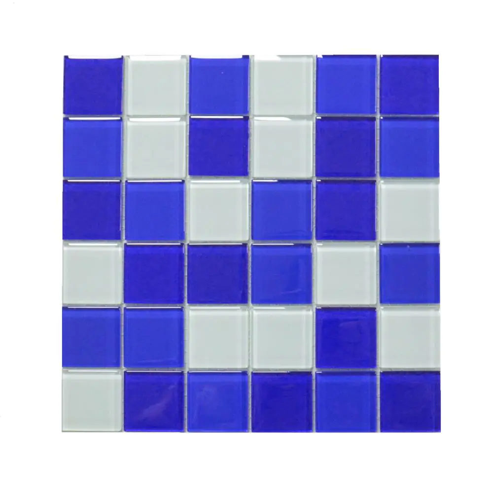 Mosaik E2221 Glas weiß blau mix 30x30 cm